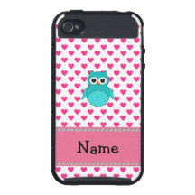 Personalized name cute owl iPhone 4 cover
