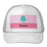 Personalized name cute owl mesh hat