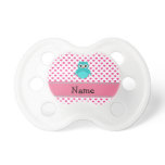 Personalized name cute owl pacifiers