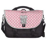 Personalized name elephant gifts commuter bag