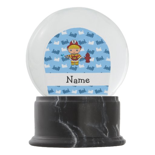 personalized name fireman blue trains snow globes zazzle personalized name fireman blue trains snow globes zazzle