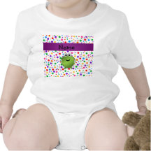 Personalized name frog rainbow polka dots tee shirts
