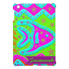 Personalized Name Funky Fish Stars iPad Mini Case