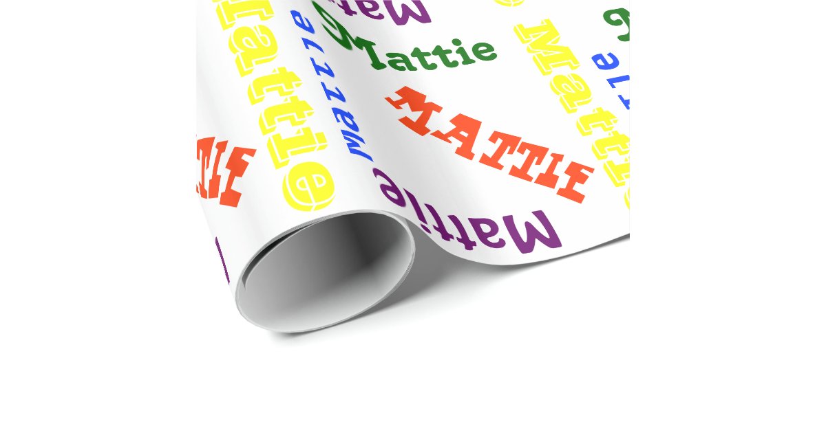 Personalized Name Gift Wrap Paper Zazzle