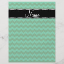 Personalized name green chevrons custom flyer