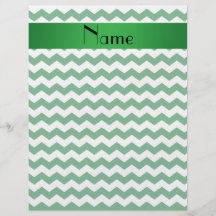 Personalized name green chevrons flyer