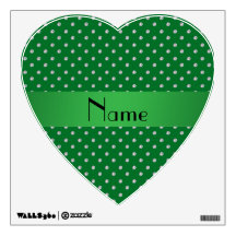 Personalized name green diamonds room stickers