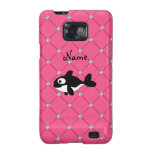 Personalized name killer whale pink diamonds galaxy SII case