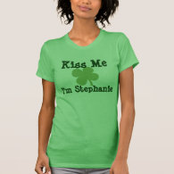 Personalized Name Kiss Me St. Patrick's Day Ladies Tshirts