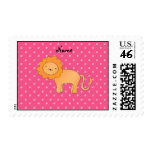 Personalized name lion pink diamonds stamps