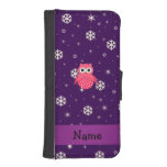 Personalized name owl snowflakes stars iPhone 5 wallets