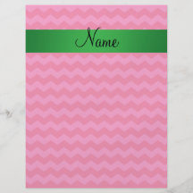 Personalized name pink chevrons custom flyer