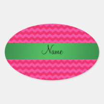 Personalized name pink chevrons sticker
