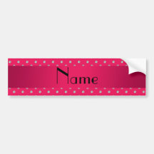 Personalized name pink diamonds bumper stickers