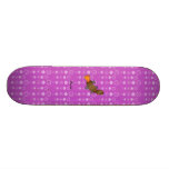 Personalized name platypus purple bubbles skate board deck