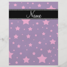 Personalized name Purple and Pink stars Flyer