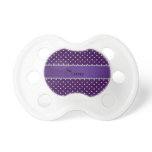 Personalized name purple diamonds pacifiers