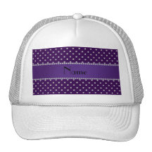 Personalized name purple diamonds hats