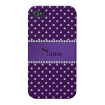 Personalized name purple diamonds iPhone 4/4S cases