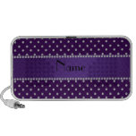 Personalized name purple diamonds laptop speaker