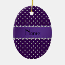 Personalized name purple diamonds ornaments