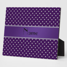 Personalized name purple diamonds plaques