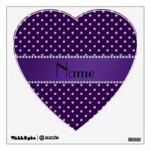 Personalized name purple diamonds wall skins