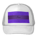 Personalized name purple glitter hat