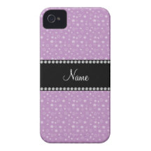 Personalized name Purple stars iPhone 4 Cover