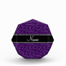 Personalized name purple swirls award