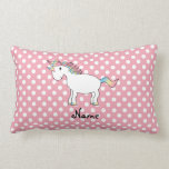 Personalized name Rainbow unicorn Throw Pillow