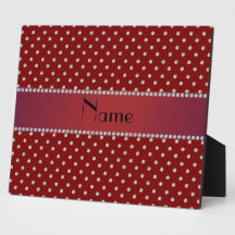 Personalized name red diamonds plaques