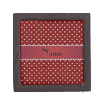 Personalized name red diamonds premium jewelry box