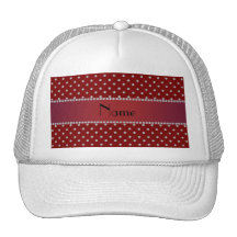 Personalized name red diamonds trucker hats