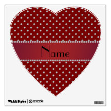 Personalized name red diamonds wall decals