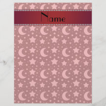 Personalized name red stars and moons full color flyer