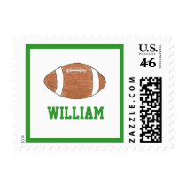 Personalized name stamp with football