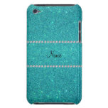 Personalized name turquoise glitter diamonds casemate cases