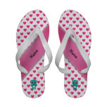 Personalized name turquoise owl pink stars sandals
