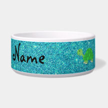 Personalized name turtle pet water bowl