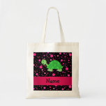 Personalized name turtle pink polka dots bag