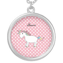 Personalized name unicorn custom jewelry