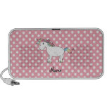 Personalized name unicorn travelling speakers