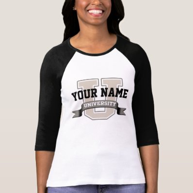 Personalized Name University Cool Funny Family T-shirt