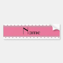 Personalized name white diamonds bumper sticker