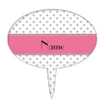 Personalized name white diamonds cake toppers