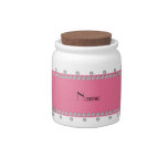 Personalized name white diamonds candy jar at Zazzle