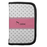 Personalized name white diamonds folio planners