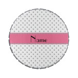 Personalized name white diamonds jelly belly tins at Zazzle