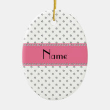 Personalized name white diamonds ornaments
